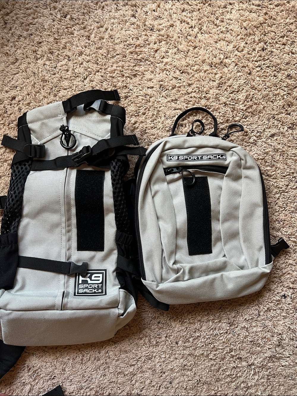 K9 Sport Sack Dog Carrier Backpack in Light Gray